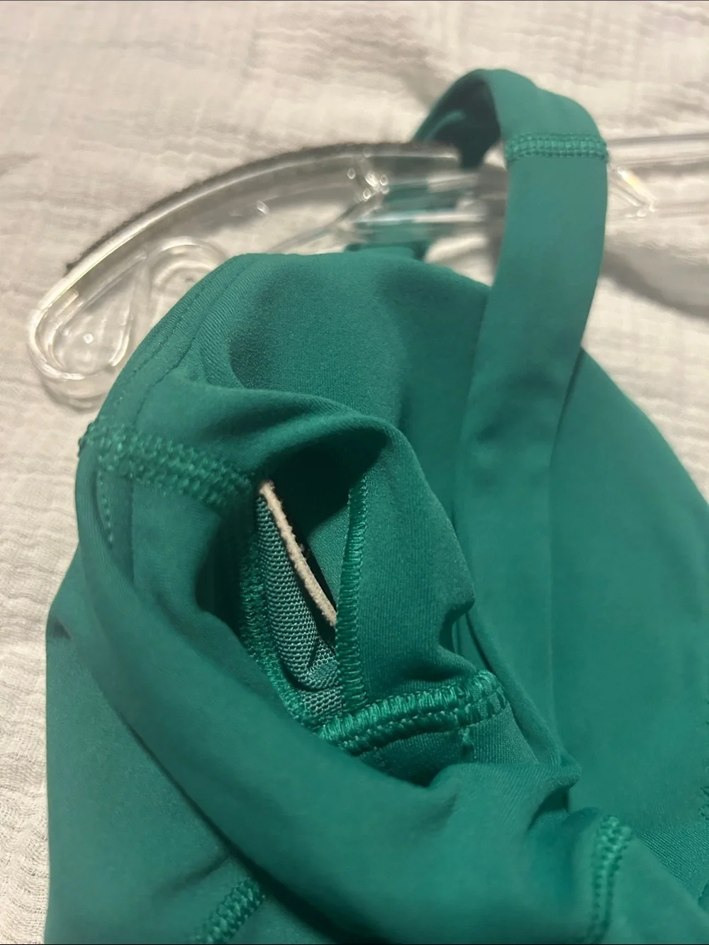 lululemon athletica Align Teal V‑Neck Crop Tank. Yoga. Athletic. Runner.